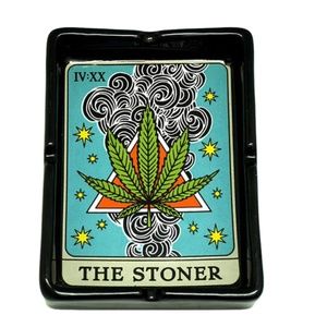 "The Stoner" Tarot Card Ceramic Ash Tray / Trinket Tray